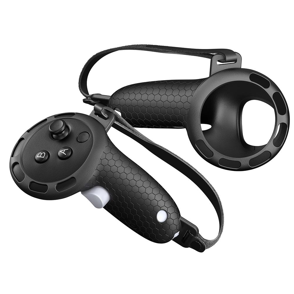 Silicone Grips Cover with Adjustable Hand Strap Non-Slip Controllers Protector Controller Grip Cover for Meta Quest 3S/Quest 3