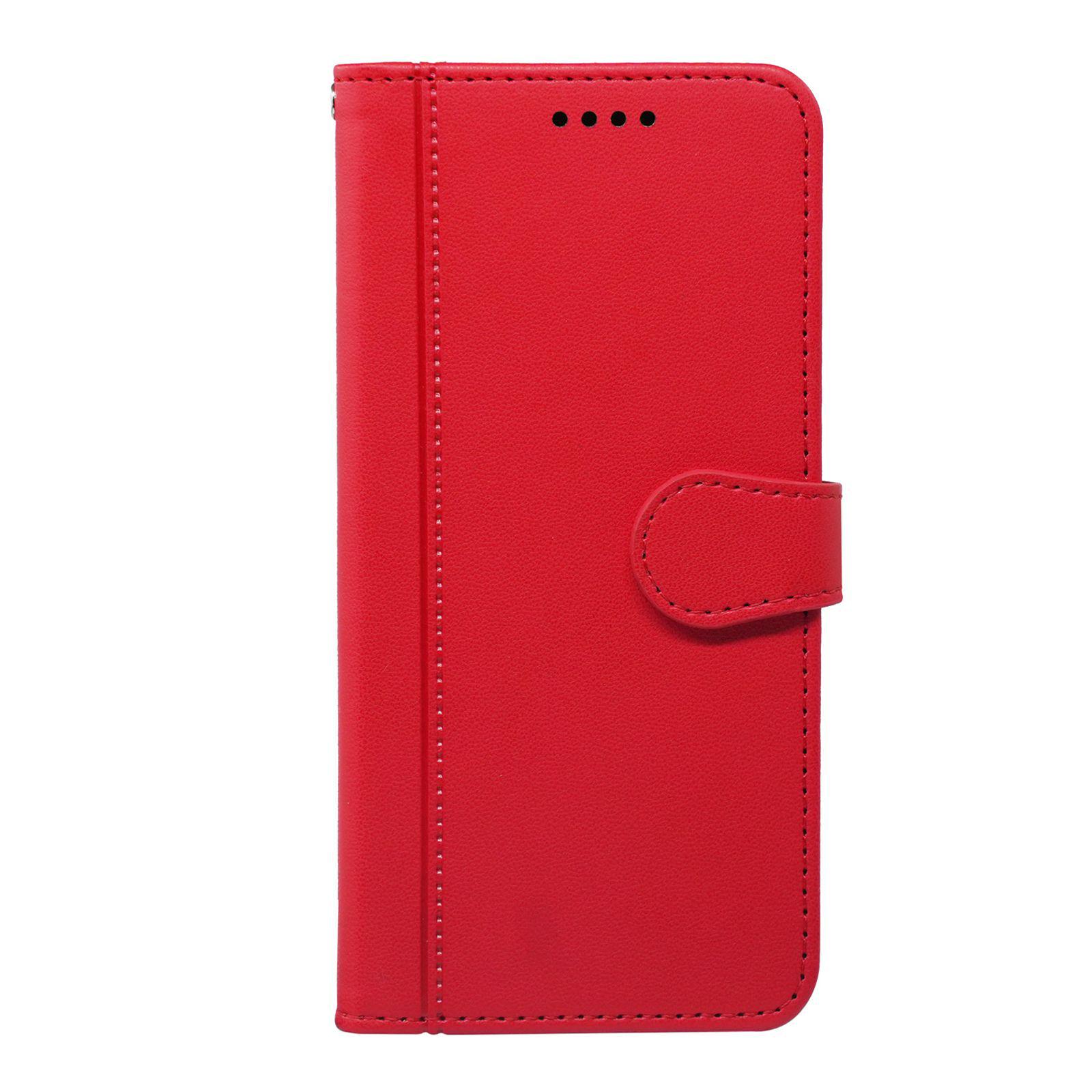 

OPPO A5/A5i Pro 5G Faux Leather Flip Case with Buckle and Photo Frame OPPO A5/A5i Pro/A6i красный