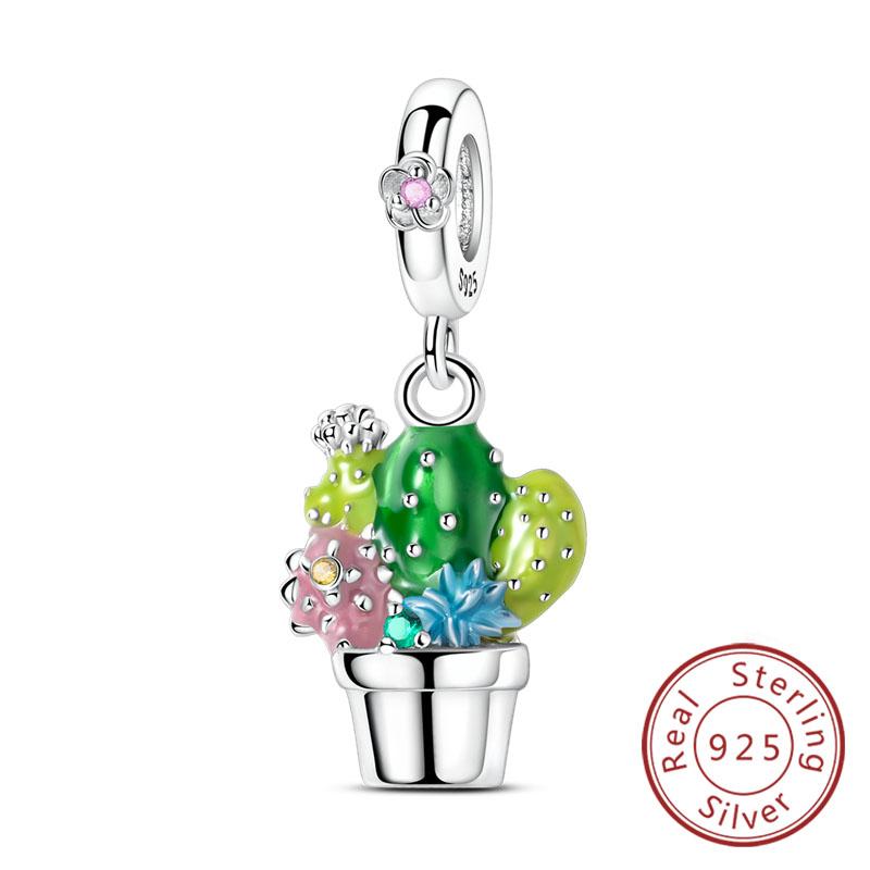 New Original Copper Charms Beads Pendant Owl Bow Round Simple Zircon Beads For Women Fine Jewelry Making