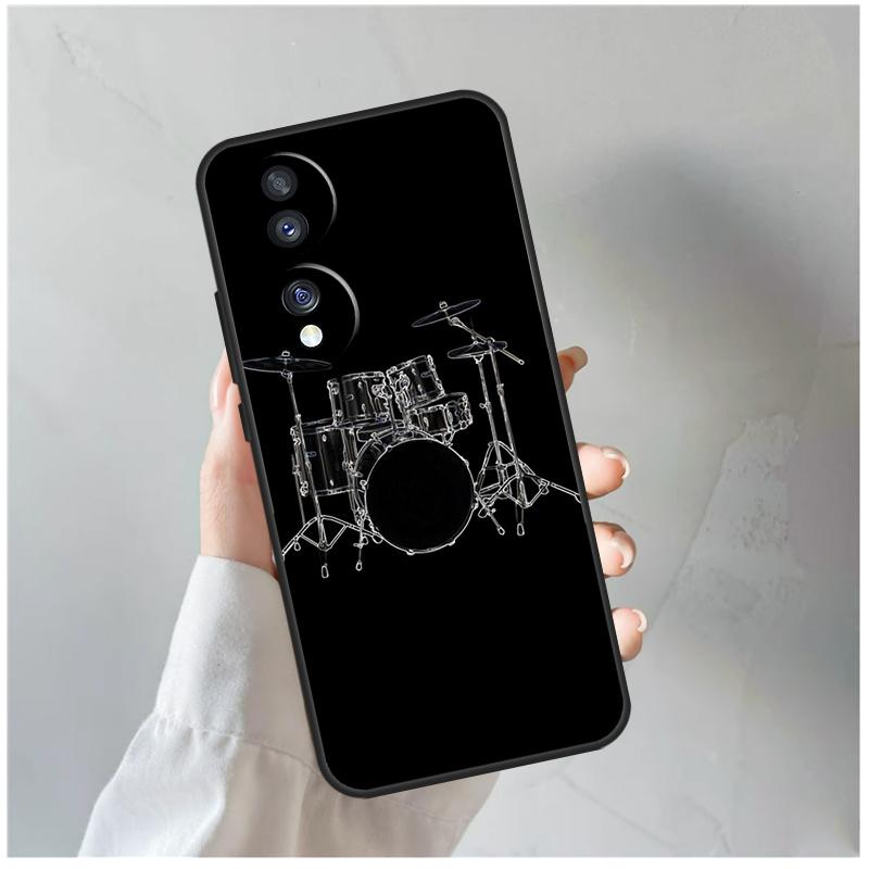 Musical Instrument Drum For Honor Magic 5 6 7 8 Pro Case For Honor 200 400 Lite 50 70 90 X8c X8b X9a X9b X9c X9d Win