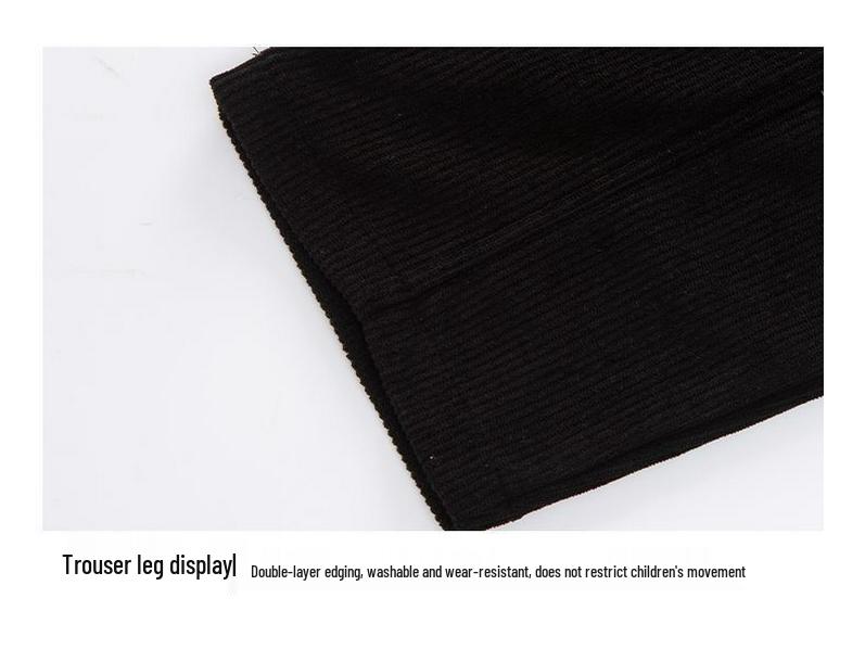 Warm Boys' Fleece-Lined Corduroy Pants - 2025 Winter Style for Medium to Large Children