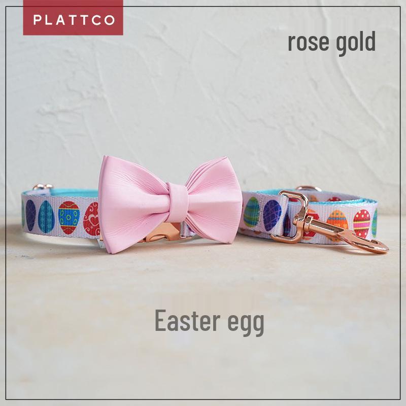 PLATTCO Soft Comfort Dog Collar Set with Rose Gold Buckle - PDC341 Large