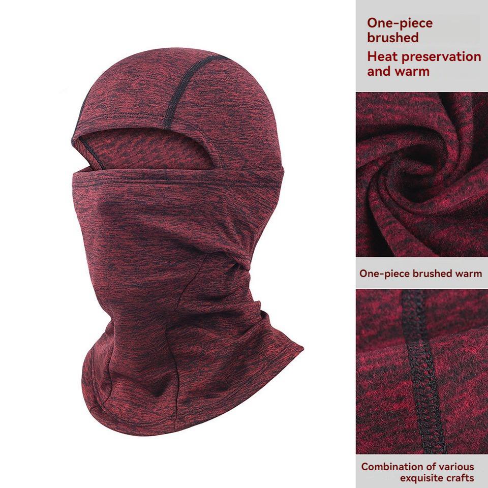 

Loogdeel Winter Motorcycle Mask Windproof Skiing Neck Cover Helmet Outdoor Cold Head Cover Cycling Fleece Elastic Full Face Mask