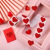 500 Pieces Valentine's Heart-Shaped Stickers Roll Glitter Heart Decorations Stickers Self-Adhesive Love Roll Stickers for Valentine, Anniversary, Wedd