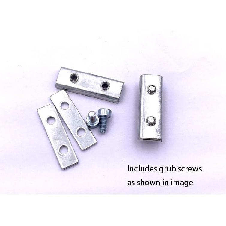 Go Kart Dual Screw Cable Clamp, 4Pcs Kart Throttle/Brake Two-Bolt Steel Cable Clamp