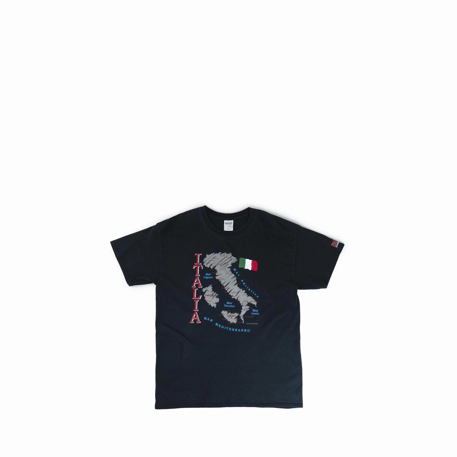 Vintage 2000 s Italy Tee Shirt Vtg Y2k Italia Map Graphic Flag 2000s Italian S