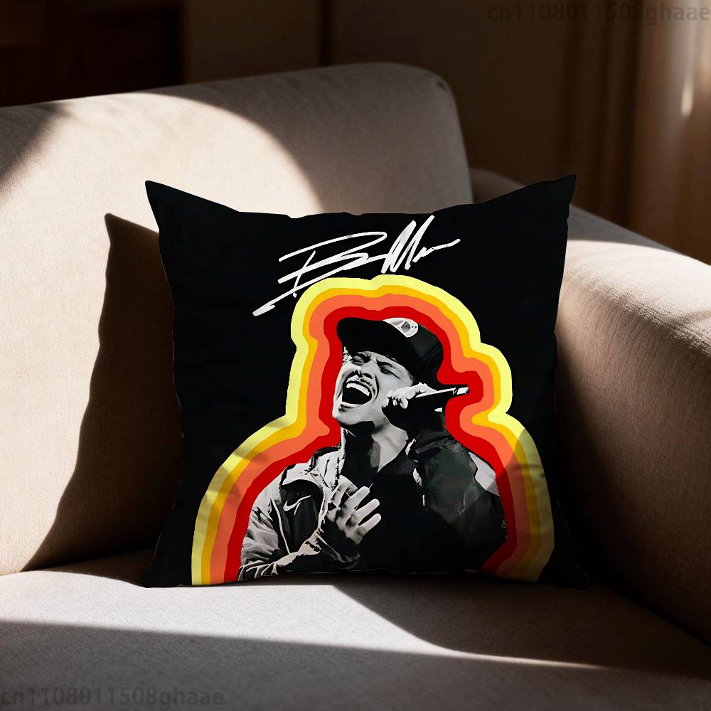 Sänger Bruno Mars Das Romantische Laser Kissenbezug lässiger Stil Dekoration geeignet für Heimdekoration (Kissenkern ausgenommen)