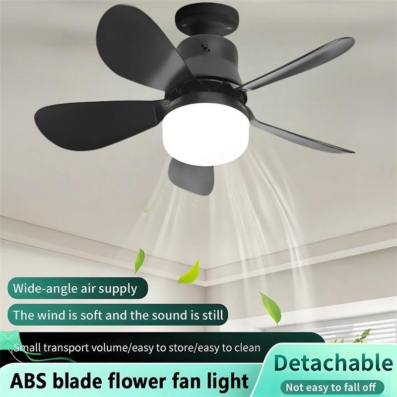 Modern Ceiling Fan Lights, E26/E27 Smart Socket Fan Light Bulb with Remote Control, Dimmable LED Fan Light for Garage, Bedroom