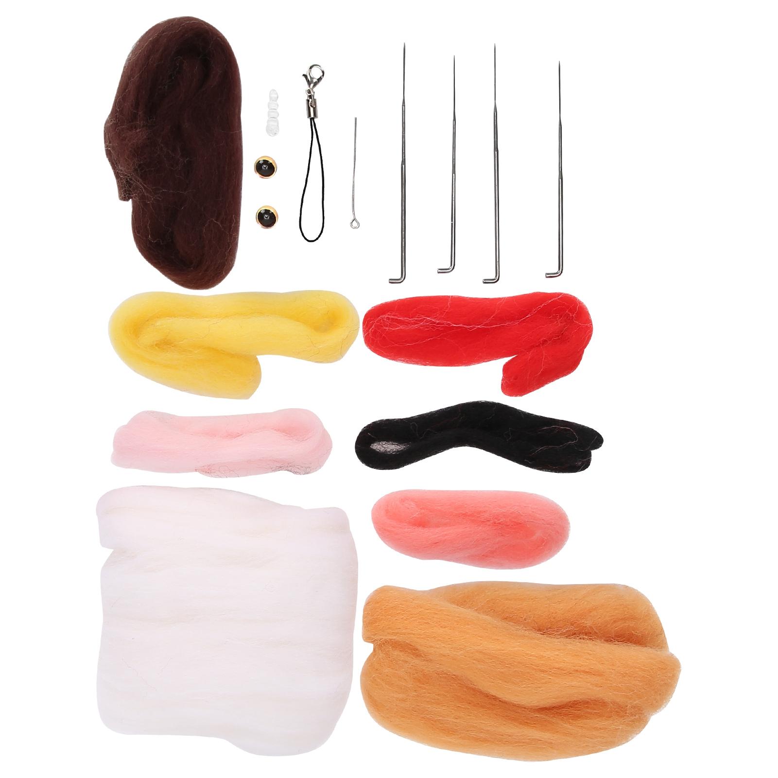 

Animal Felt Kit Cat Doll DIY Home Decoration Poke Fun Needle Felting Sewing Making Supplies