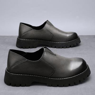 Luxe Merk Heren Casual Leren Schoenen Mode Trendy 2024Designer Antislip Formeel Dikke Zool Loafers Italiaanse Heren Werkschoen