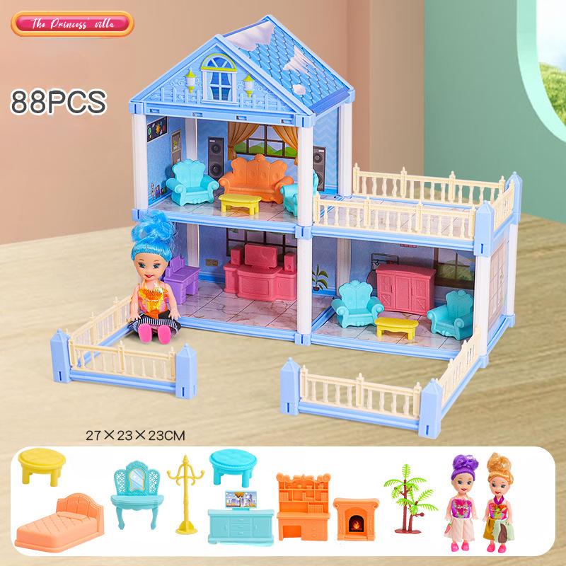 Diy Doll House Children Dream Princess Big Castle Villa Birthday Gift Play House Toys