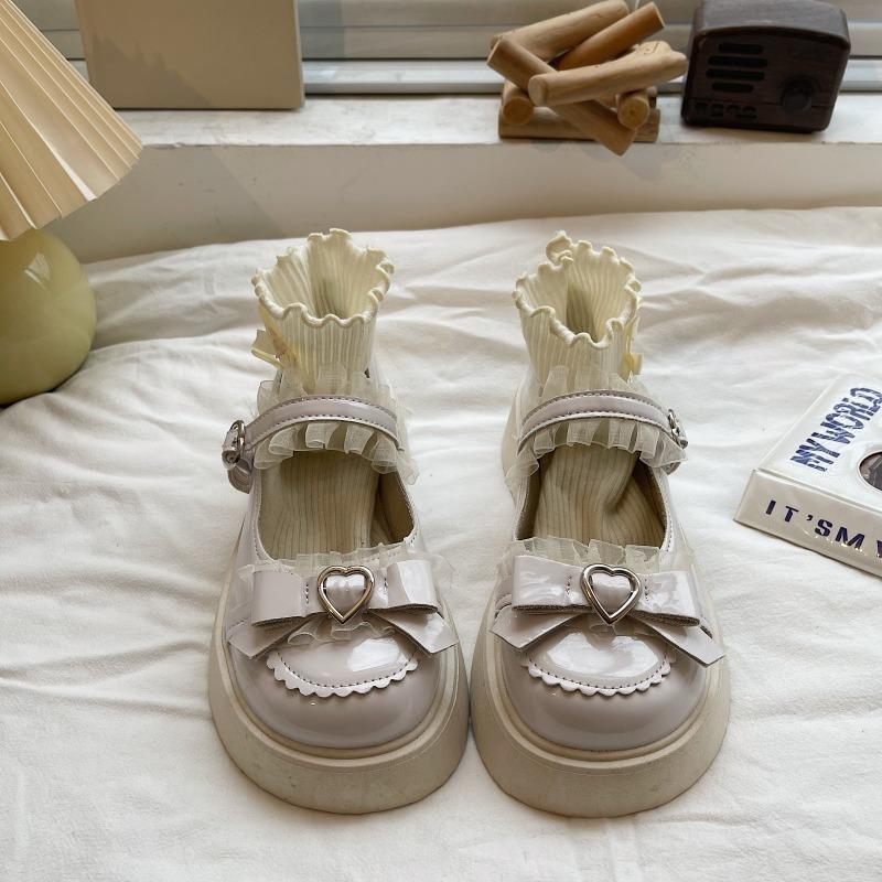 

Женская обувь 2024, модные женские туфли-лодочки с пряжкой, осенние туфли Мэри Джейн с круглым носком, однотонные туфли с галстуком-бабочкой, женские повседневные лоферы на платформе 34 покинуть белый