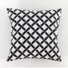 Home Decorative Embroidered Cushion Cover Black White Canvas Cotton Square Embroidery Pillow Cover 45X45Cm For Sofa Bed Chair