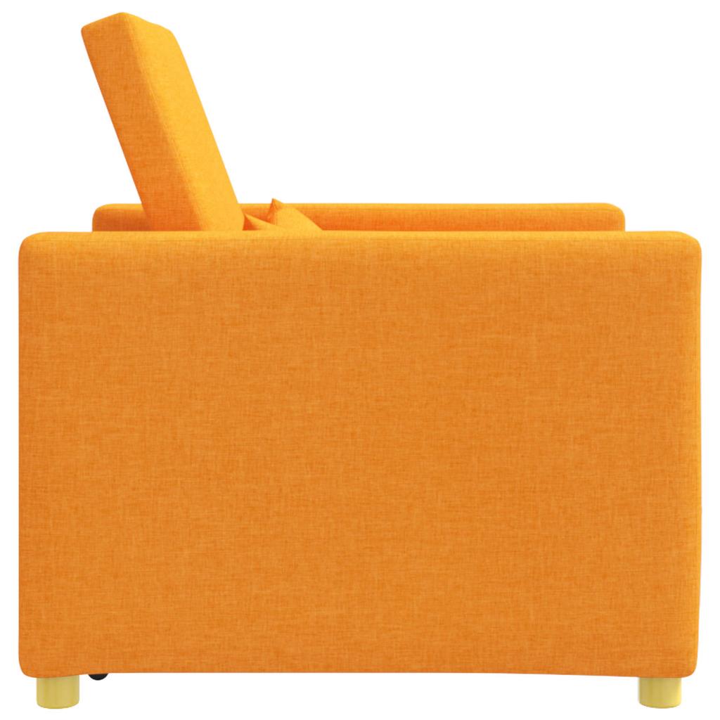Extendable Sleeper Sofa Single Dark Yellow 90 x 165 x 87 cm