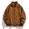2025 Spring and Autumn New Retro Suede Jacket Men's Baseball Uniform Autumn and Winter New Men's Jacket Cotton Suit