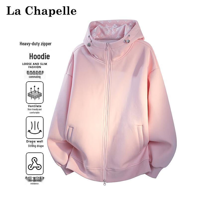 La Chapelle Women's Casual Hooded Zip-Up Sweatshirt