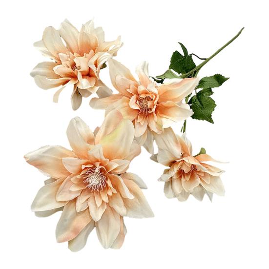 

Искусственные цветы георгина Поддельные цветы с гибким стеблем Многоразовые цветы из искусственного шелка шампанского