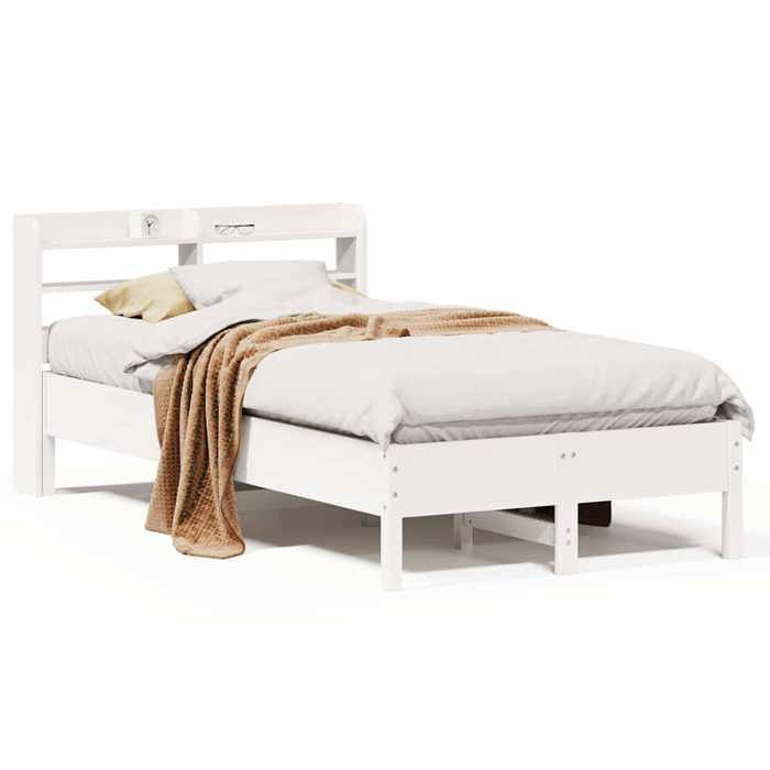 VidaXL Cadre de lit sans matelas blanc 100x200 cm bois de pin massif 3306895