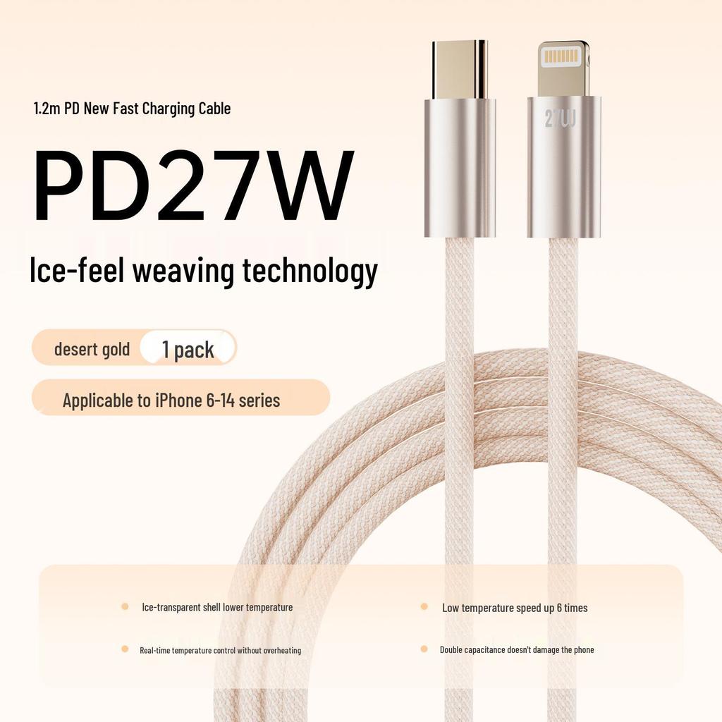 240W opletený datový kabel typu C, duální, se pozlacenými konektory, kompatibilní s Apple 8-17 a Android.