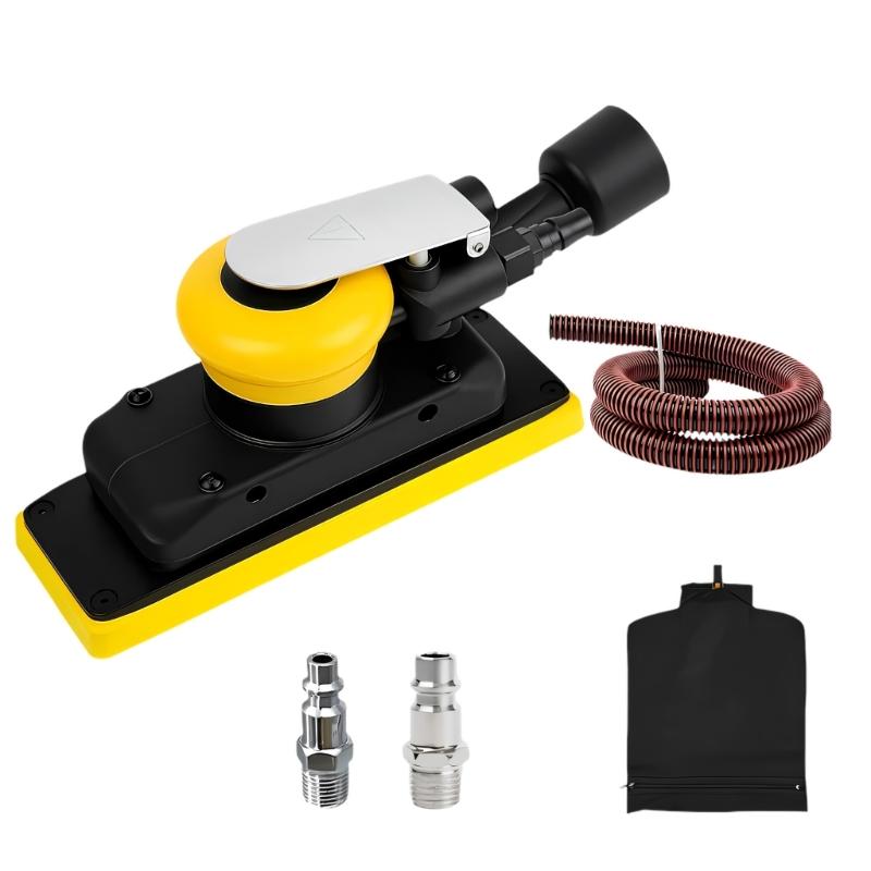 

Heavy Duty Metal Pneumatic Sanding Machine Pneumatic Random Orbital Sander 12000RPM for Woodworking, Auto Body