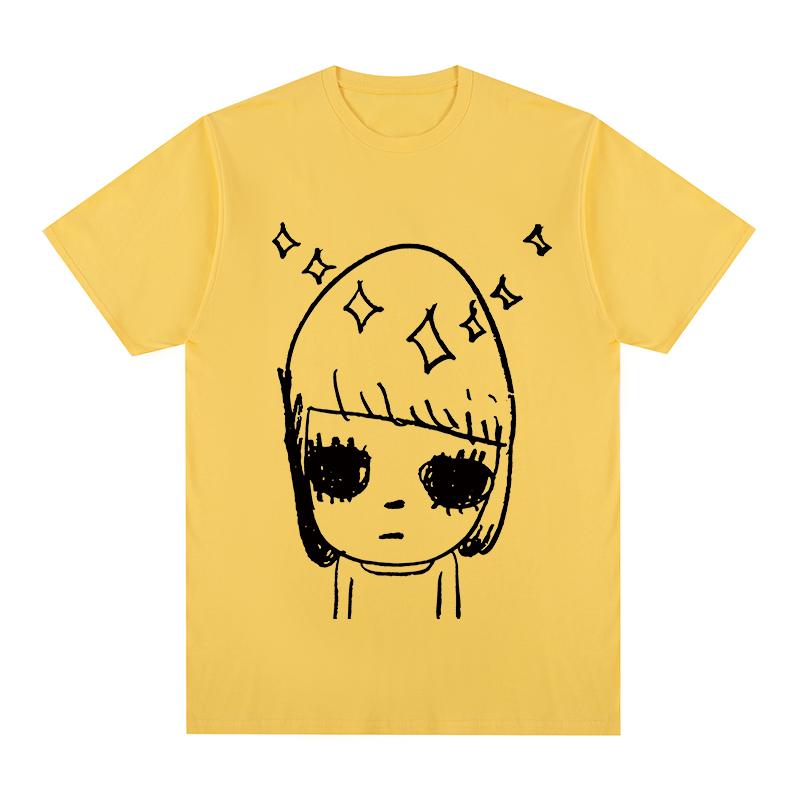 Yoshitomo Nara Stars Vintage Tshirt Lonely Funny Cute Japanese Art Party Aesthetic Cotton Unisex T Shirt New Tee Tshirt Unisex Tops