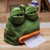 Neuheit Wohnaccessoires Cartoon Trauriger Pepe Frosch Anime Plüsch Taschentuchbox Kreative Puppe Plüschtier Lustiges Spielzeug Traurige Froschpuppe