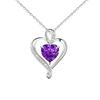 Love At First Sight Heart Zirconia Necklace & Earring Set - Versatile Heart Pendant Clavicle Chain