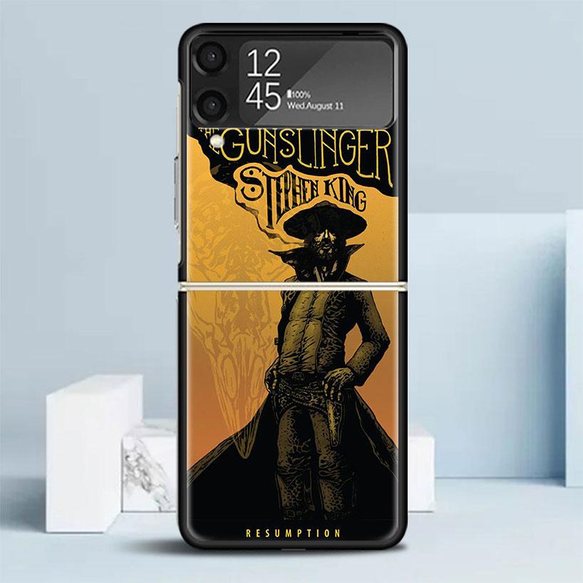

Stephen King The Dark Tower Black Cover for Samsung Galaxy Z Flip 7 6 5 4 3 5G Phone Case Flip7 Flip6 Flip5 Flip4 Flip3 Pattern Samsung Z Flip 4