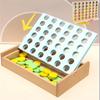High-quality Wooden Connect Four Toy Interactive Game For Parent-child Bonding