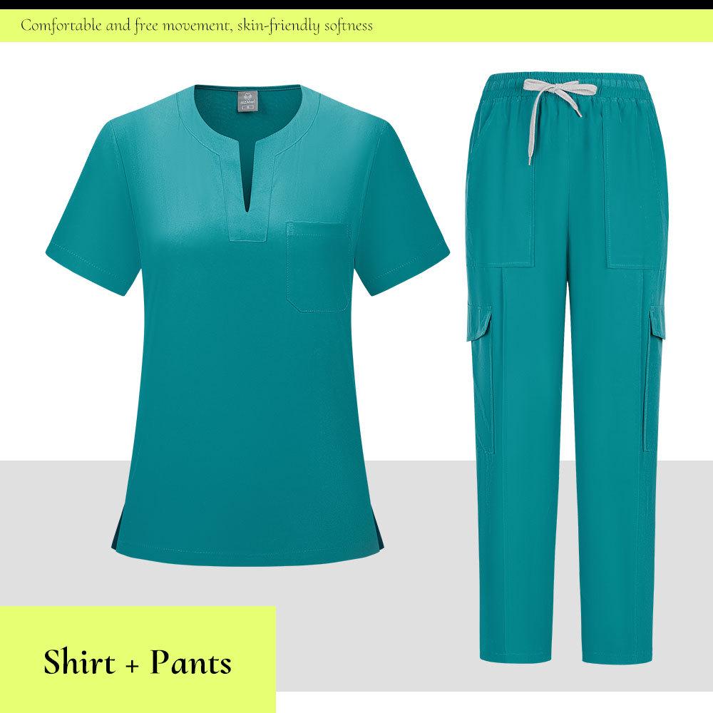 Children’s Hospital Nurse Uniform - Women's Breathable, Sweat-Absorbent Medical Scrub Set
