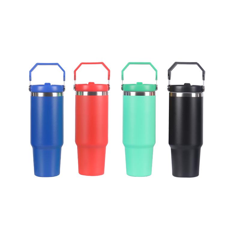 30oz 304 Stainless Steel Ice Buster Cup - Portable Double-Layer Vacuum Insulated Outdoor Tumbler with Handle