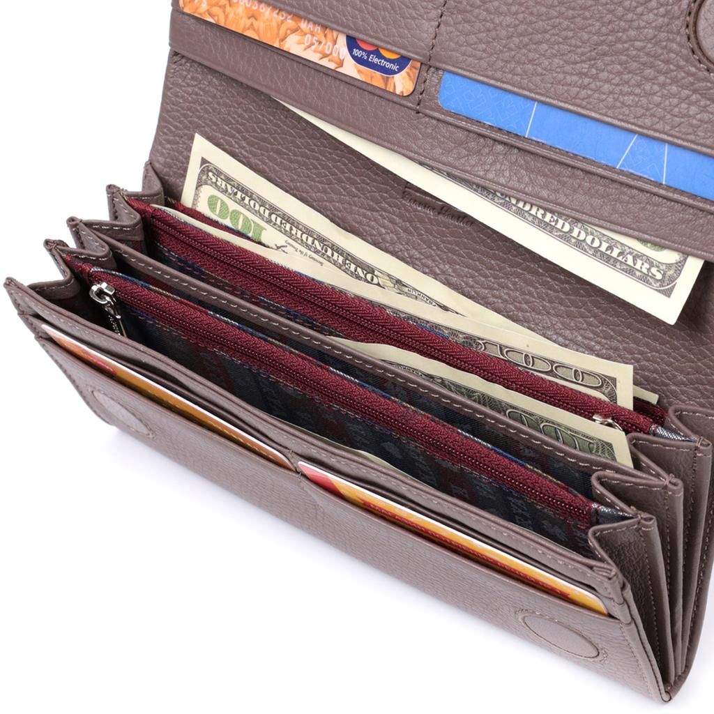 Small Women's Wallet KARYA Wallet 22818 Made of Genuine Leather Beige