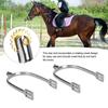 Horse Spurs Zinc Alloy EnglishStyle Riding Horse Accessory With Rotatable Copper Rowel