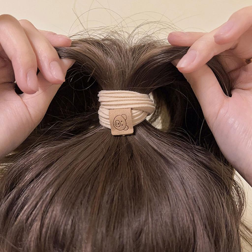 5 Stück Elastische Scrunchies Einfache Haargummis Multipack Haarringe Bezauberndes Einfaches Haargummi Haarband für Mädchen