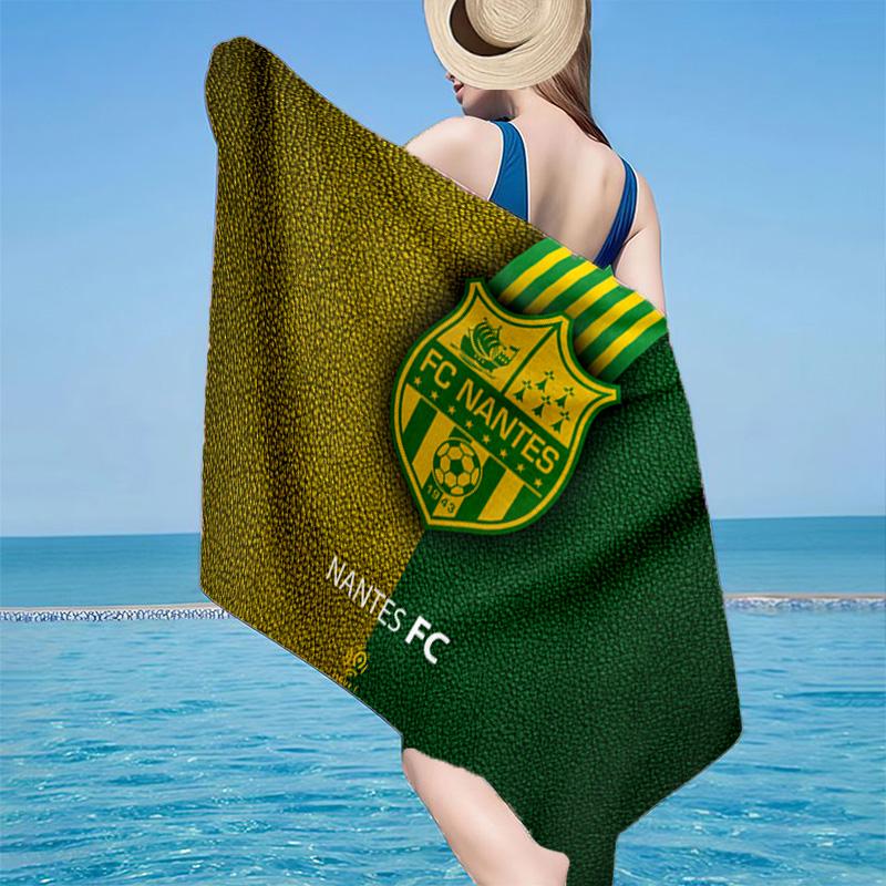 Fc Nantes Crest Design Beach Towel, Quick-drying, Easy to Care for, Use for Both Fitness and Beach Vacations,Sports Essential Fan Gift