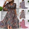 Temperament Fashion High Waist Bohemian Vacation Ethnic Style Ladies Dress