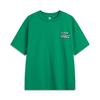 Li Ning Badfive Letter Round Neck Breathable Versatile Loose Short Sleeve T-Shirt Men Tops Strait-Green AHSV023-5