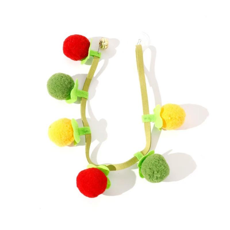 Cat-shaped Mint Toy, Cherry Tomato, Cherry Tomato Bell, Self-entertaining and Boring, Hanging Door, Hairball, Cat Toy Stick