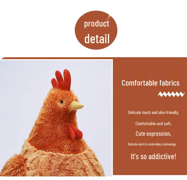 Cecil the Chick Plush Hamburger Rooster Stuffed Toy for Kids