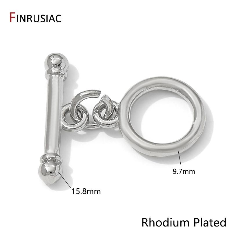 

14/18K Gold Plated Brass Round OT Clasp Toggle Clasps For Jewelry Making,Connectors Hooks For DIY Handmade Crafts Accessories 2 sets