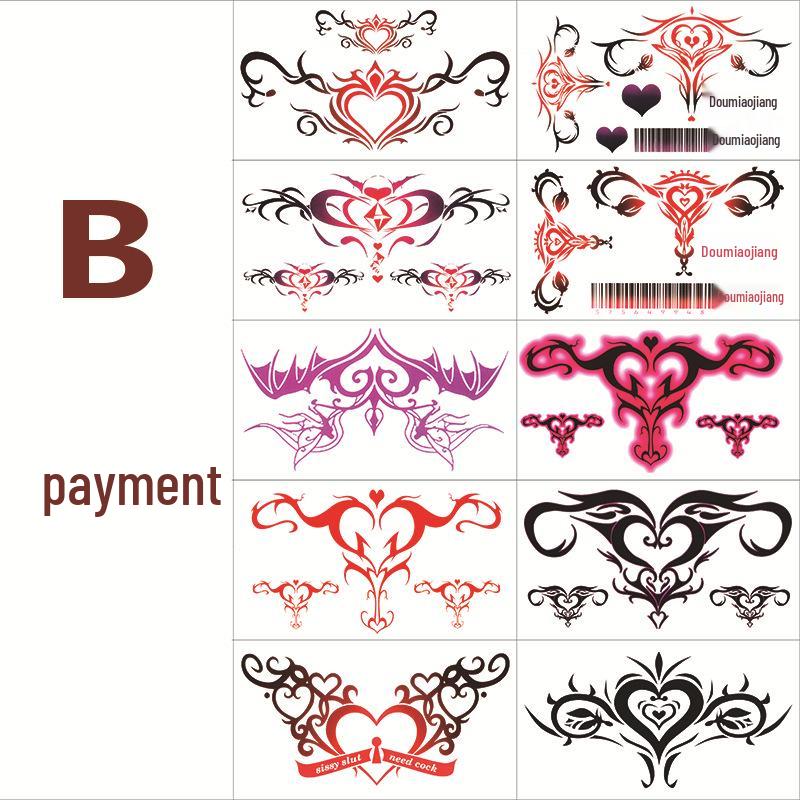 Colorful Small Fresh Personality Temporary Tattoo Cover Sticker