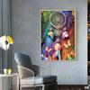 1 Set Diamond Painting Kit Dreamcatcher Butterfly Pattern DIY Rhinestone Painting for Home Wall Decoration