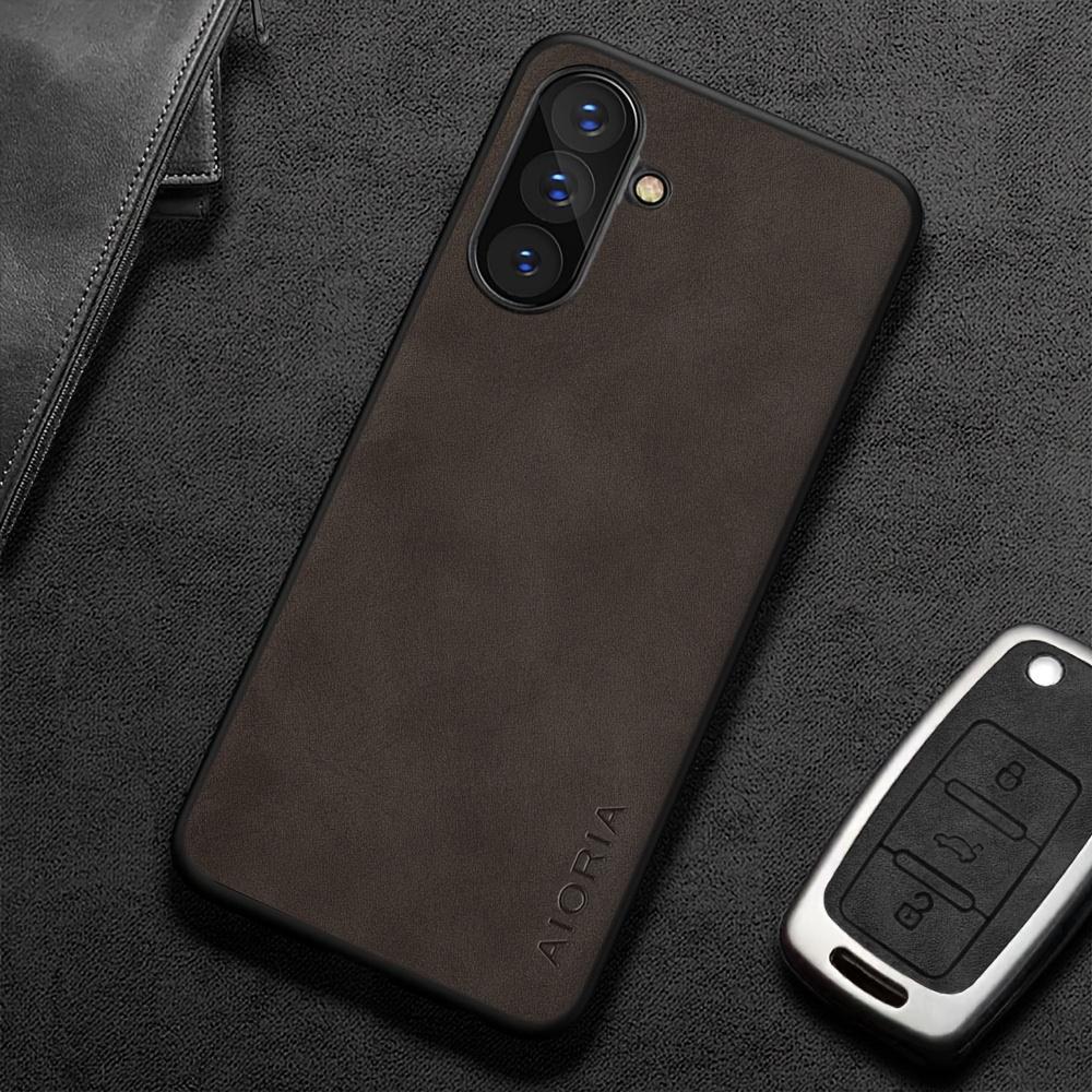 Phone Case - Case for Samsung for Galaxy A27 5G Easy Design Matte Faux Nubuck Faux Leather Protective Back Cover Funda for Samsung A27 Case