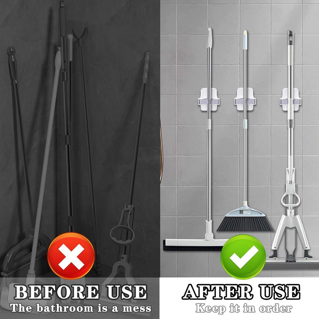 Nástěnný stojan Nástěnný stojan Nástěnný stojan na prádlo Nástěnný stojan na mop Camping Essentia Home Storage Nástěnný stojan na mop