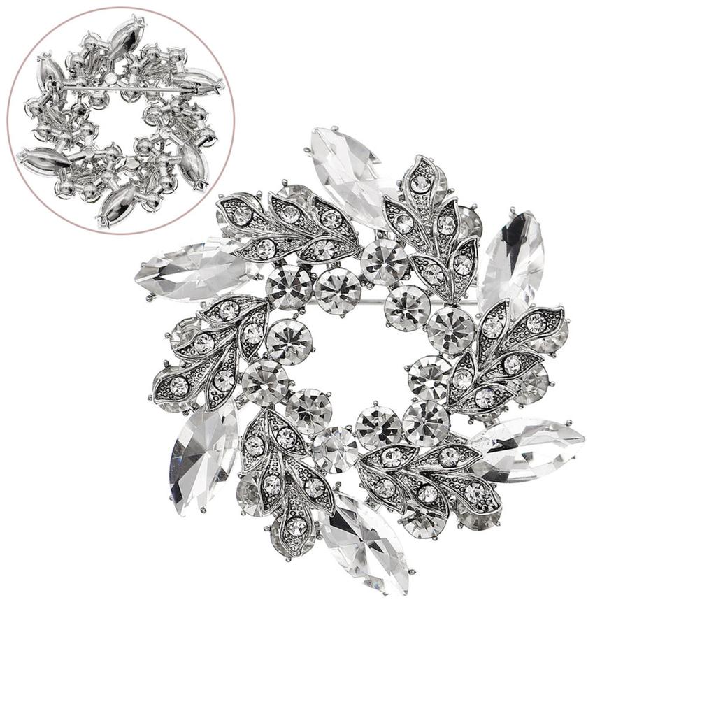 European And American Formal Wear Corsage Exquisite Socialite Banquet Full-diamond Brooch Women's Sophisticated Luxury Rhinestone Bridal Pin