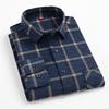 Men's Trendy Plaid Slim Fit Long Sleeve Shirt - Comfortable & Casual.
