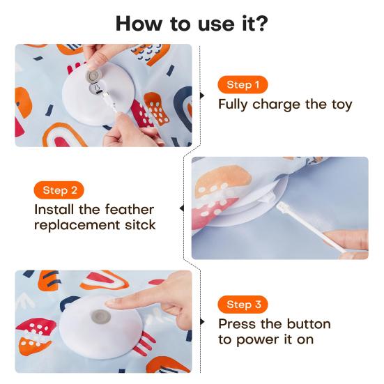 Hide And Seek Interactive Cat Toy Touch Activated Simulated Hunting Game with Moving Concealed Feather And Mouse Squeaky for Indoor Bored Adult Cats