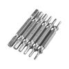 Pack Of 6 Sturdy Magnetic Double Head Hex Bits High Strength Alloy Steel Magnetic Hex Bits For Versatile Applications