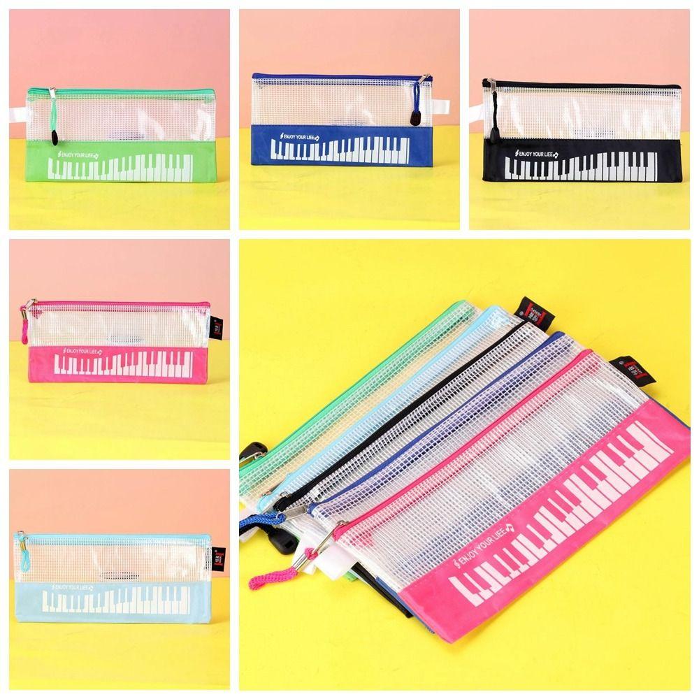 

Document Storage Mesh Zipper Pouch A6 Note Bags High Quality Stationery Pouch