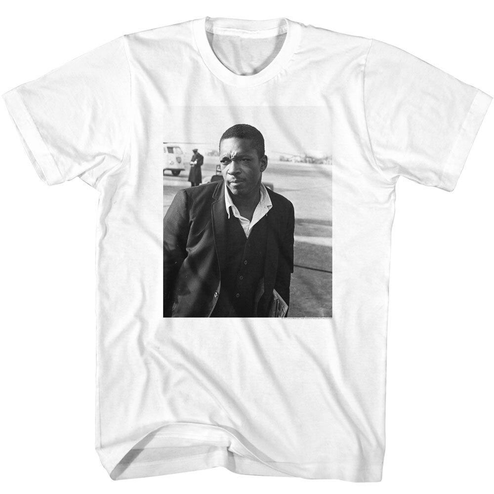John Coltrane Jazz Saxophonist VW Beetle Background Airstrip Men T Shirt S